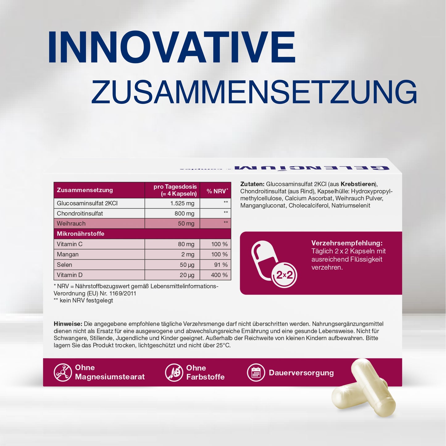 3x GELENCIUM Glucosamin Chondroitin